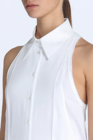 racerback sleeveless buttoned shirt
