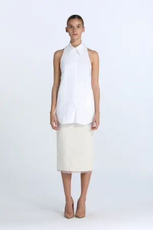 racerback sleeveless buttoned shirt