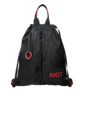 riot-print drawstring backpack