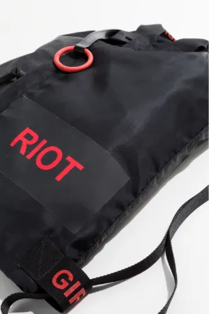 riot-print drawstring backpack