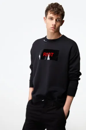 riot-print sweatshirt