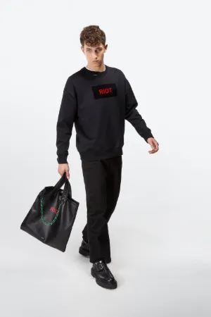 riot-print sweatshirt