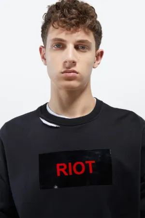 riot-print sweatshirt