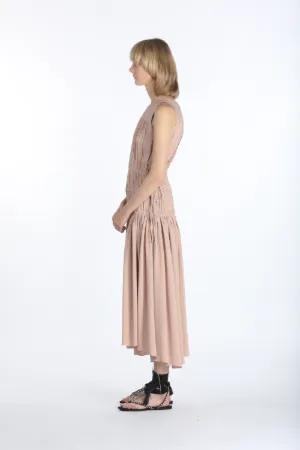 ruched midi dress
