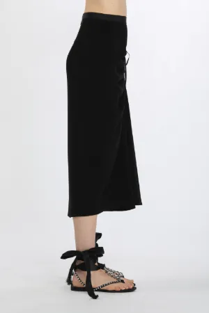 ruched midi skirt