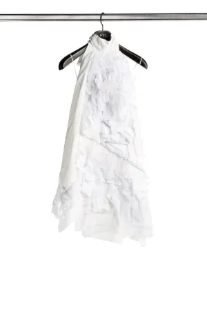 ruffled halterneck mini dress