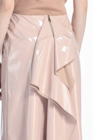 Ruffled PVC Skirt