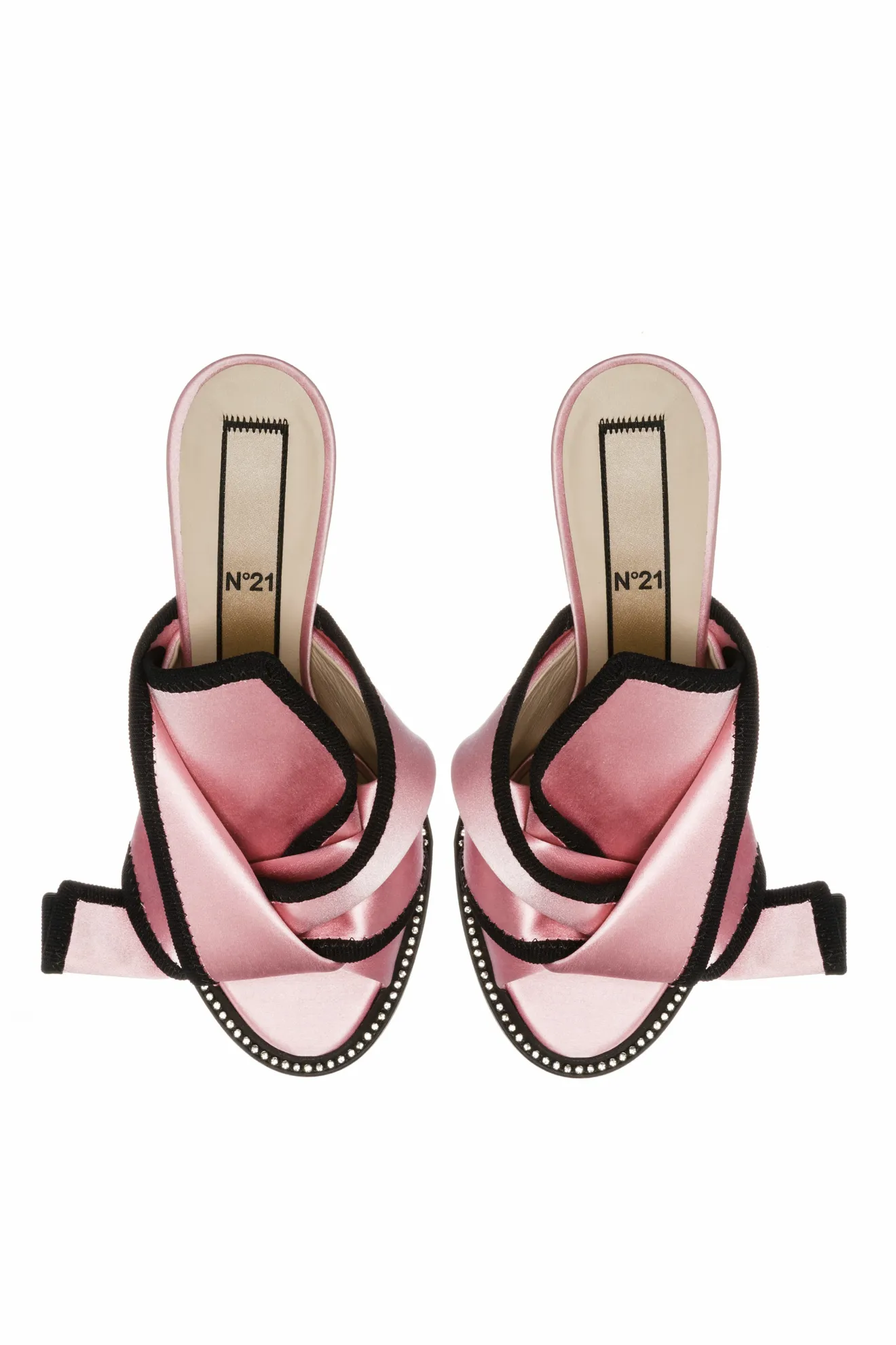 Pink satin best sale bow mules