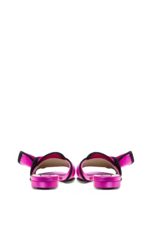 satin bow sandals
