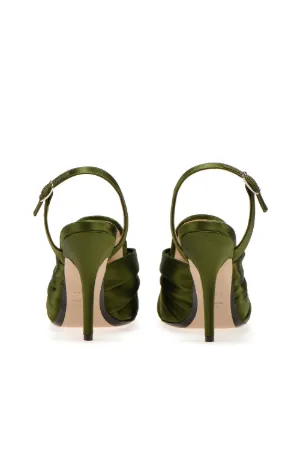 satin knotted pumps