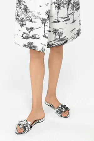sequin-embellished cuba-print coat