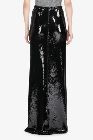 Sequin-Embellished Maxi Skirt