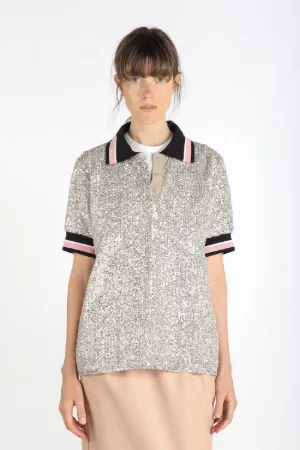 Sequin-Embellished Polo Shirt