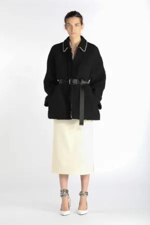 side-slit midi skirt
