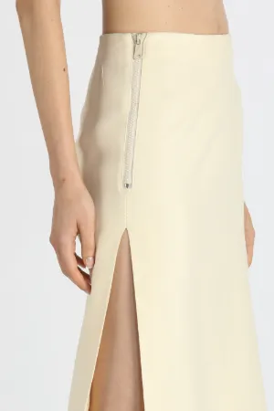 side-slit midi skirt