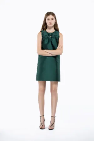 sleeveless buckle detail dress
