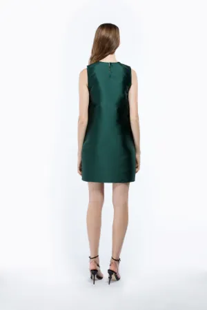 sleeveless buckle detail dress