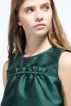 sleeveless buckle detail dress