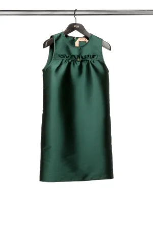sleeveless buckle detail dress