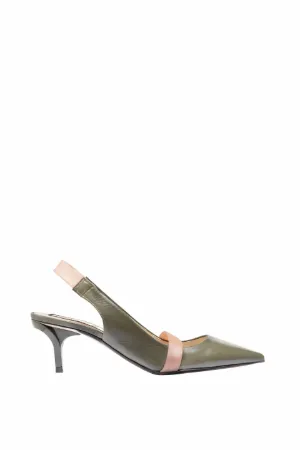 Slingbacks con cinturino a contrasto