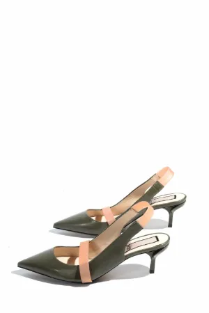 Slingbacks con cinturino a contrasto