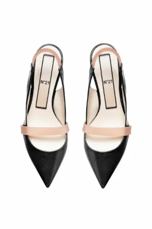 Slingbacks con cinturino a contrasto