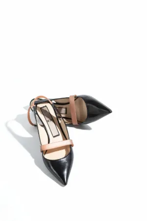 Slingbacks con cinturino a contrasto