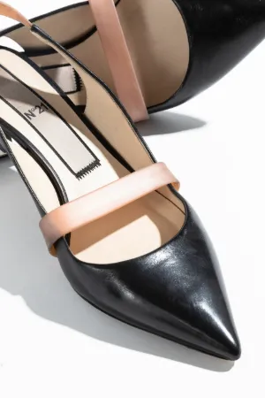 Slingbacks con cinturino a contrasto