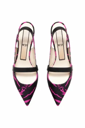 Slingbacks con cinturino a contrasto