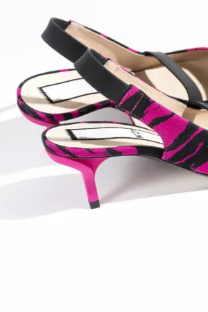 Slingbacks con cinturino a contrasto