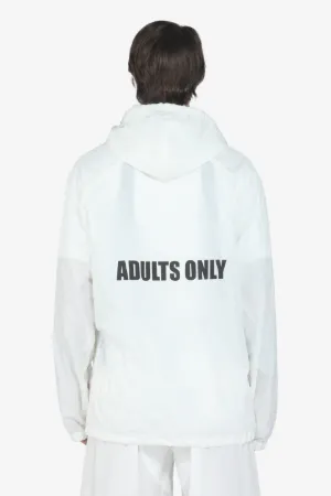 Slogan-Print Hooded Jacket