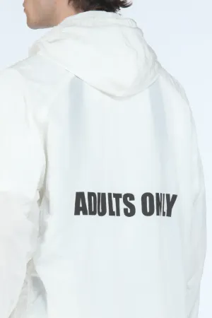 Slogan-Print Hooded Jacket