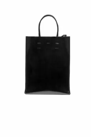 Small Patent Logo-Print Shopper