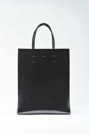 Small Patent Logo-Print Shopper