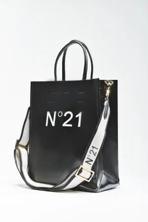 Small Patent Logo-Print Shopper