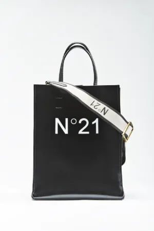 Small Patent Logo-Print Shopper