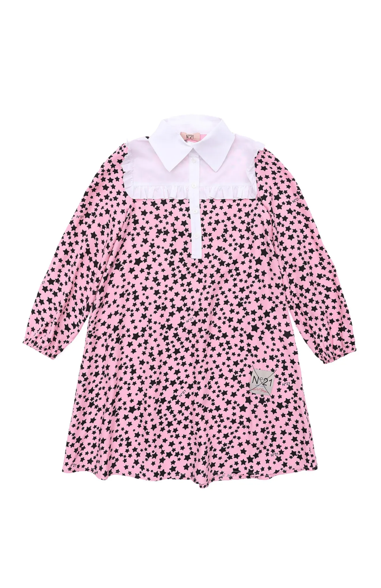 ruffle bib dress