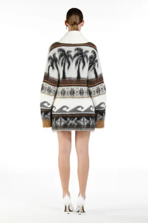 Striped Intarsia Cardigan