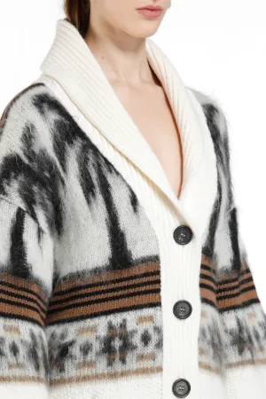 Striped Intarsia Cardigan
