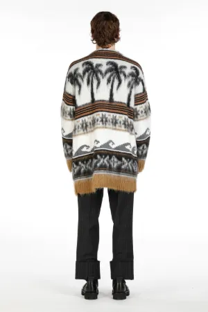 Striped Intarsia Cardigan