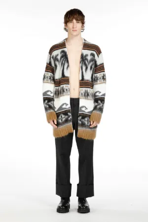Striped Intarsia Cardigan