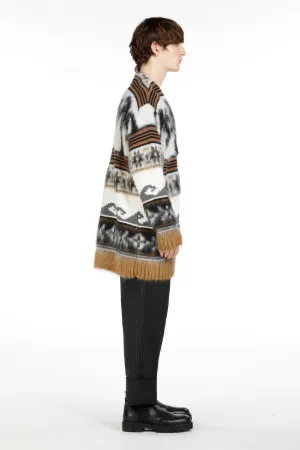 Striped Intarsia Cardigan