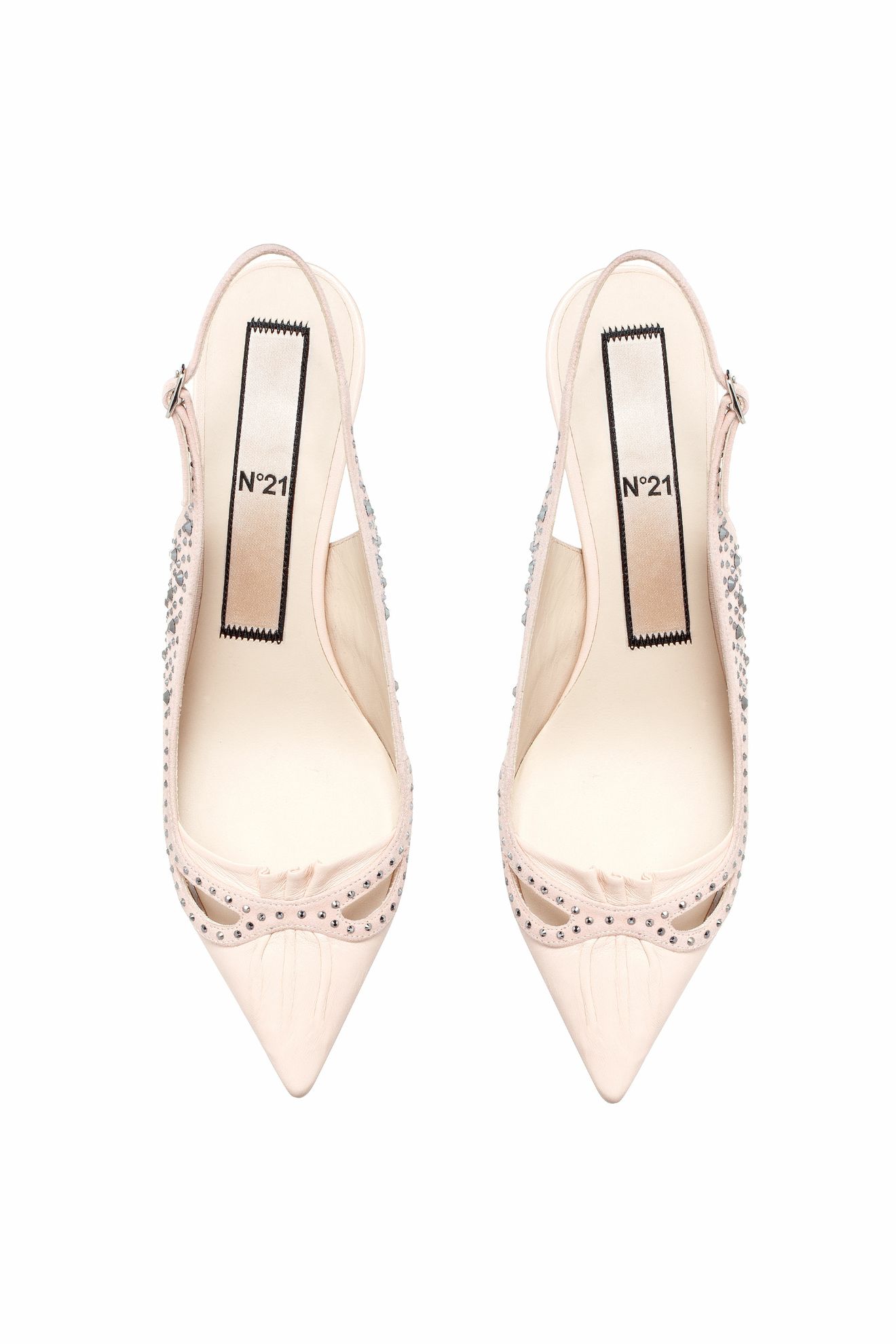 Studded slingbacks in neutrals | N°21 | Official Online Store
