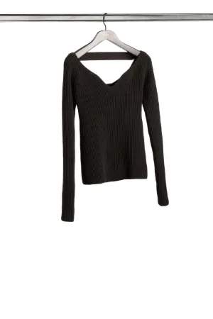 Sweetheart-Neckline Sweater