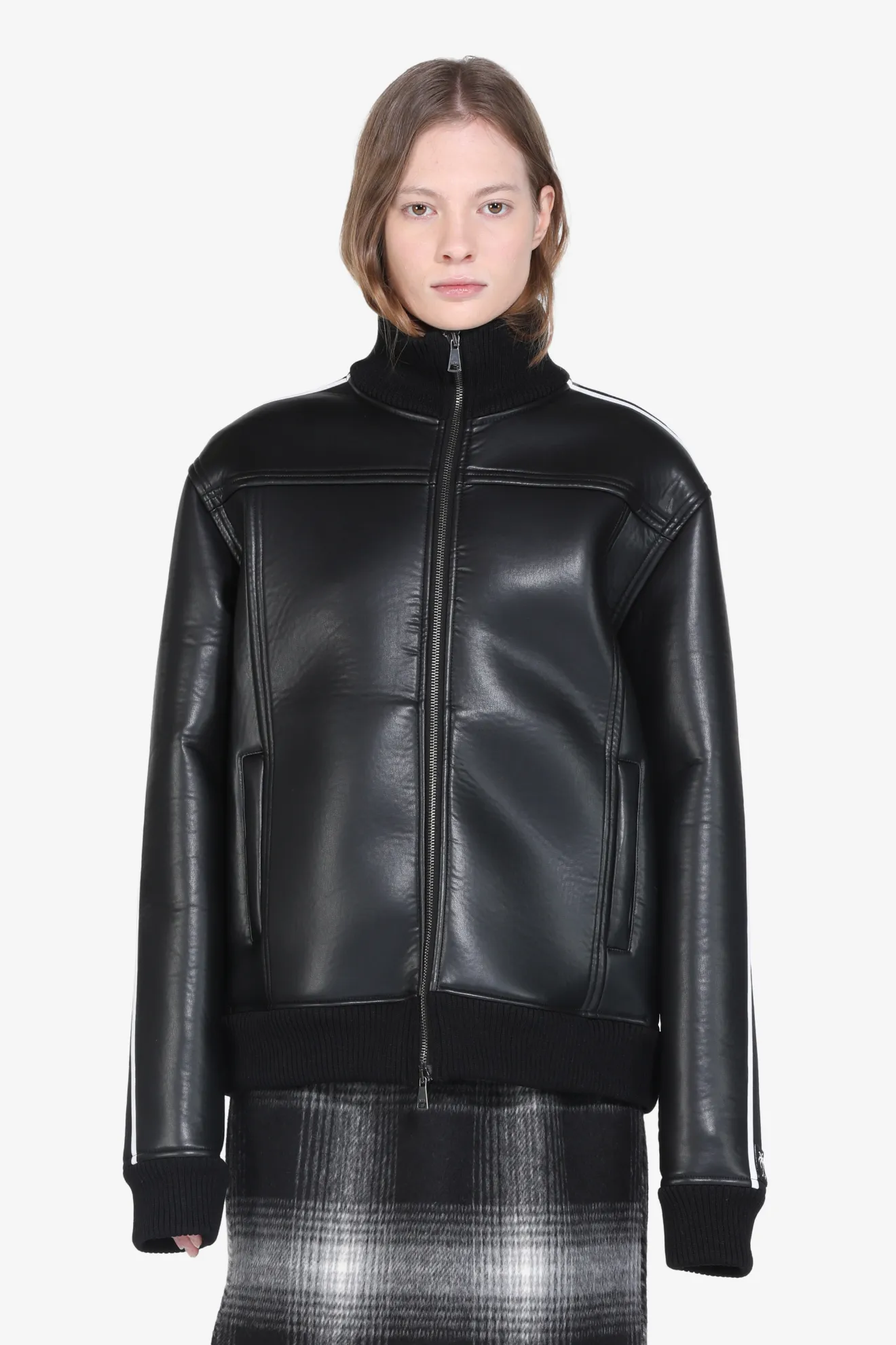 Synthetic Leather Jacket in black N 21 Official Online Store