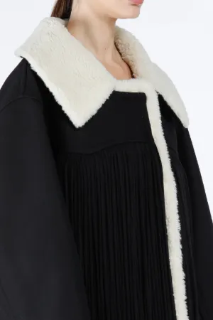 Tasselled Eco-Shearling Coat