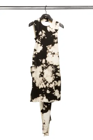 tie-dye bow detail dress