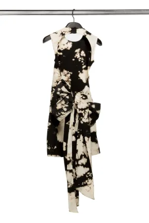 tie-dye bow detail dress