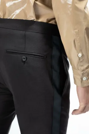 Tuxedo stripe wool trousers