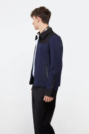 two-tone cotton-mohair jacket